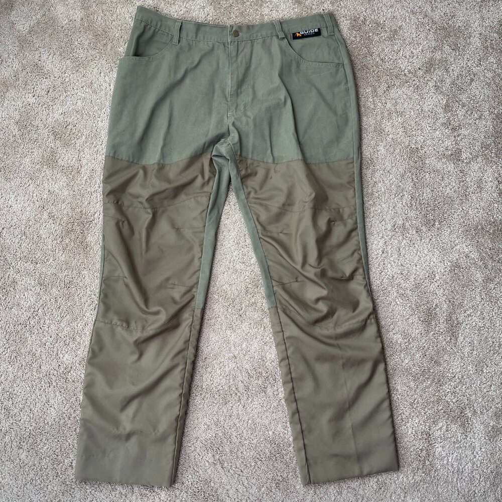 Guide Series Pants Mens 38 Brown Bushwork Double Knee Hunting Hiking Reinforced